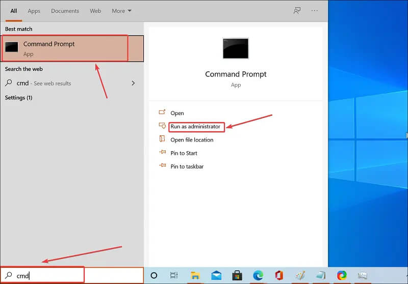 command prompt run as administrator