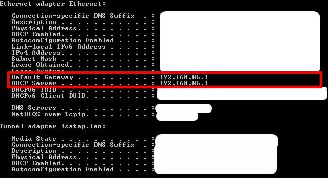 find ip address