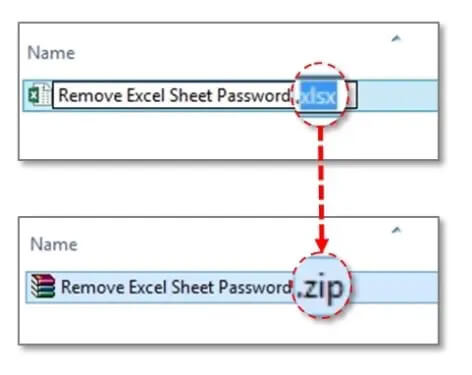 파일 확장자를 수정하는 암호로 보호된 Excel 파일을 여는 방법