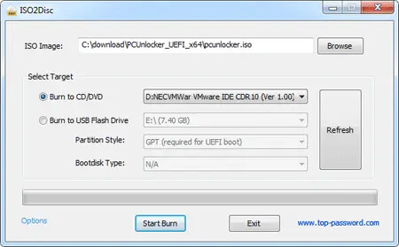 iso2disc grabar pcunlocker a cd dvd