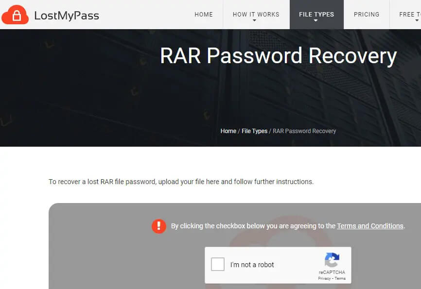 lostmypass rar decrypter online