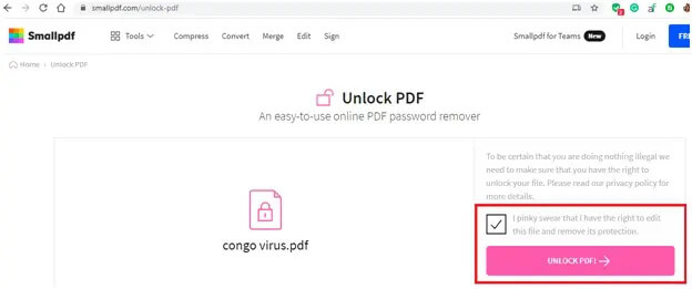 pdf-bestand ontgrendelen in unlock pdf